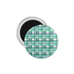 Green plaid pattern 1.75  Magnets