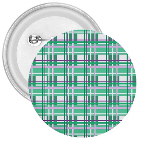 Green plaid pattern 3  Buttons from ArtsNow.com Front