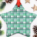 Green plaid pattern Ornament (Star) 