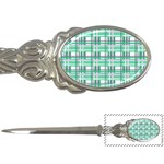 Green plaid pattern Letter Openers