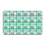 Green plaid pattern Magnet (Rectangular)