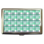 Green plaid pattern Cigarette Money Cases