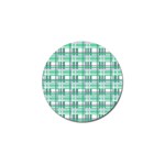 Green plaid pattern Golf Ball Marker