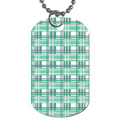 Green plaid pattern Dog Tag (Two Sides) from ArtsNow.com Back