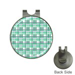 Green plaid pattern Hat Clips with Golf Markers