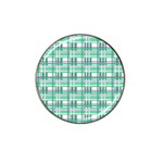 Green plaid pattern Hat Clip Ball Marker