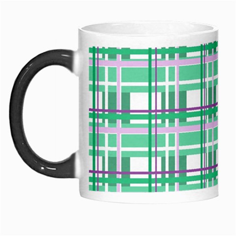 Green plaid pattern Morph Mugs from ArtsNow.com Left