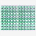 Green plaid pattern Belt Buckles