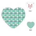 Green plaid pattern Playing Cards (Heart) 