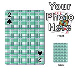 Green plaid pattern Playing Cards 54 Designs 