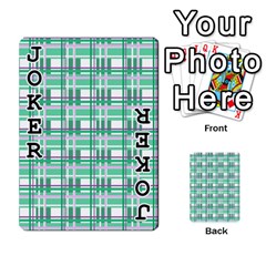 Green plaid pattern Playing Cards 54 Designs  from ArtsNow.com Front - Joker1