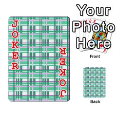 Green plaid pattern Playing Cards 54 Designs  from ArtsNow.com Front - Joker2