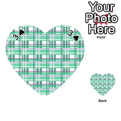 Green plaid pattern Playing Cards 54 (Heart)  from ArtsNow.com Front - Spade3