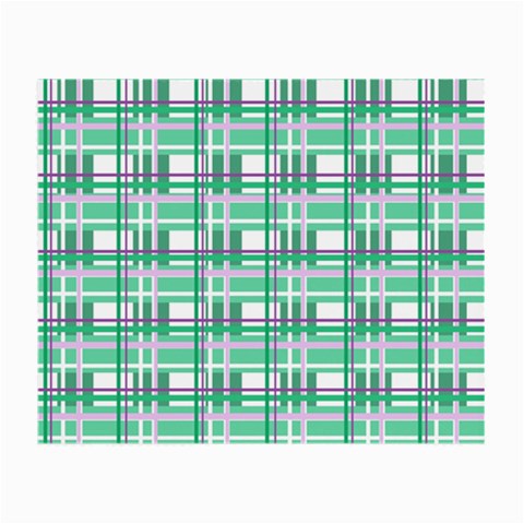 Green plaid pattern Small Glasses Cloth (2 Front