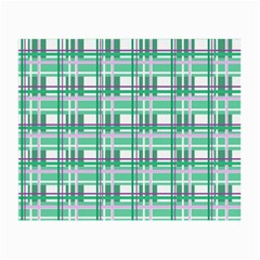 Green plaid pattern Small Glasses Cloth (2 Front