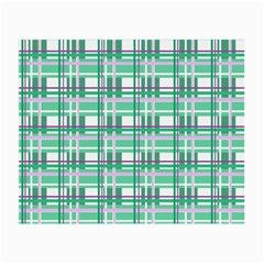 Green plaid pattern Small Glasses Cloth (2 Front