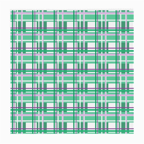 Green plaid pattern Medium Glasses Cloth (2 Front