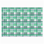 Green plaid pattern Large Glasses Cloth