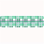 Green plaid pattern Large Bar Mats