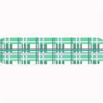 Green plaid pattern Large Bar Mats