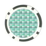 Green plaid pattern Poker Chip Card Guards