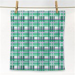 Green plaid pattern Face Towel