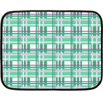 Green plaid pattern Fleece Blanket (Mini)