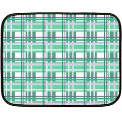 Green plaid pattern Double Sided Fleece Blanket (Mini)  from ArtsNow.com 35 x27  Blanket Front