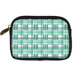 Green plaid pattern Digital Camera Cases