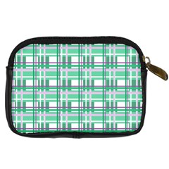 Green plaid pattern Digital Camera Cases from ArtsNow.com Back