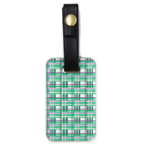 Green plaid pattern Luggage Tags (One Side)  from ArtsNow.com Front