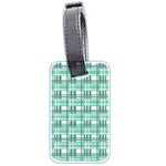 Green plaid pattern Luggage Tags (Two Sides)