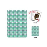 Green plaid pattern Playing Cards (Mini) 