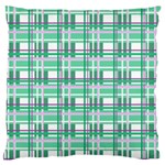 Green plaid pattern Large Cushion Case (One Side)