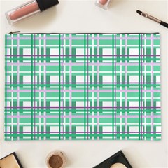 Green plaid pattern Cosmetic Bag (XXL)  from ArtsNow.com Front