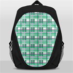 Green plaid pattern Backpack Bag