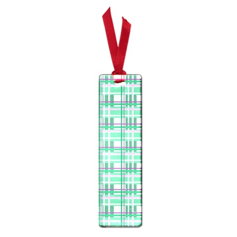 Green plaid pattern Small Book Marks from ArtsNow.com Front