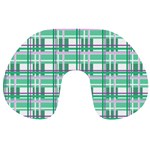 Green plaid pattern Travel Neck Pillows