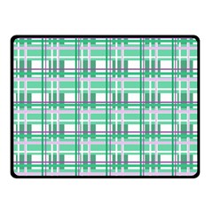 Green plaid pattern Double Sided Fleece Blanket (Small)  from ArtsNow.com 45 x34  Blanket Front