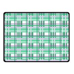 Green plaid pattern Double Sided Fleece Blanket (Small) 