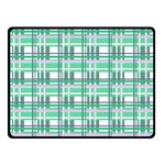 Green plaid pattern Double Sided Fleece Blanket (Small) 