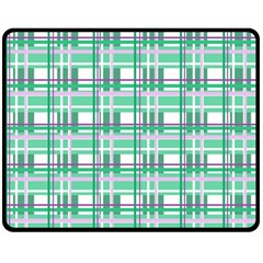 Green plaid pattern Double Sided Fleece Blanket (Medium)  from ArtsNow.com 58.8 x47.4  Blanket Front