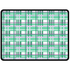 Green plaid pattern Double Sided Fleece Blanket (Large)  from ArtsNow.com 80 x60  Blanket Back