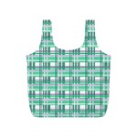 Green plaid pattern Full Print Recycle Bags (S) 