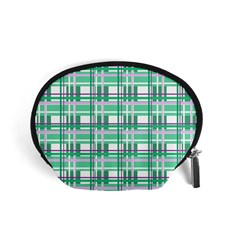 Green plaid pattern Accessory Pouches (Small)  from ArtsNow.com Front