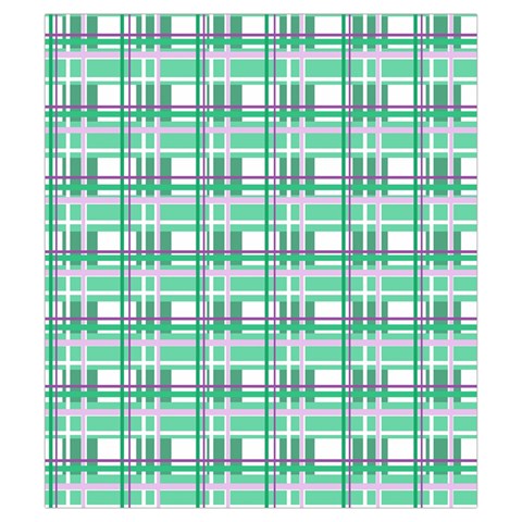 Green plaid pattern Drawstring Pouches (Small)  from ArtsNow.com Front