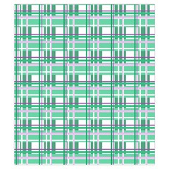 Green plaid pattern Drawstring Pouches (Small)  from ArtsNow.com Back