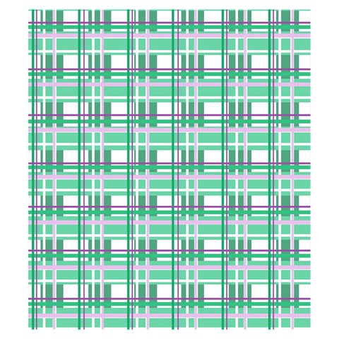 Green plaid pattern Drawstring Pouches (Medium)  from ArtsNow.com Back