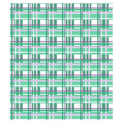 Green plaid pattern Drawstring Pouches (Medium)  from ArtsNow.com Back