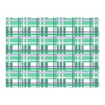 Green plaid pattern Double Sided Flano Blanket (Mini) 